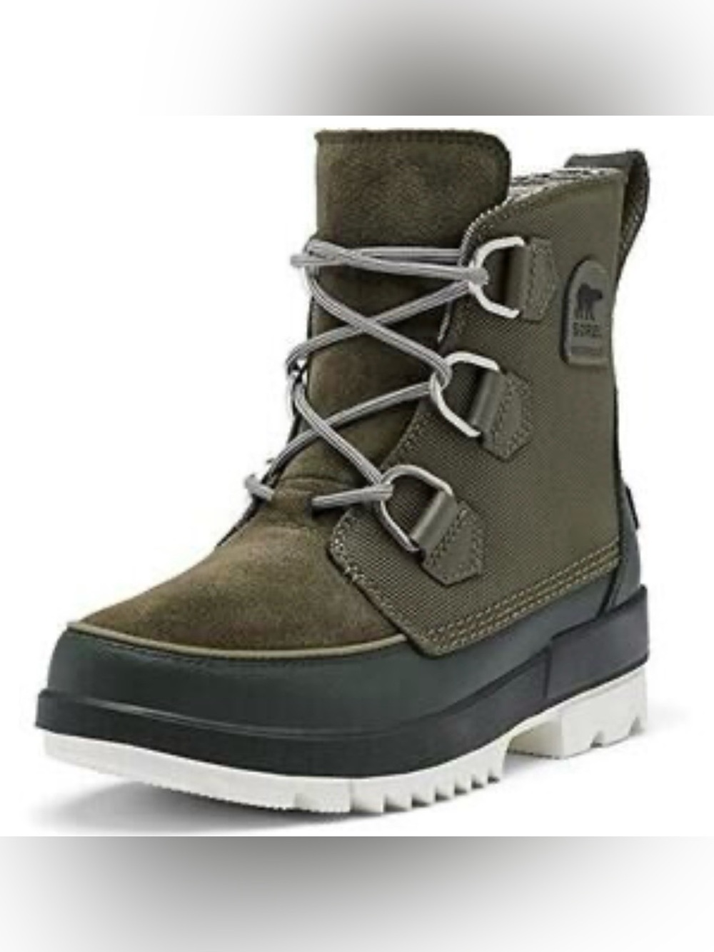 Sorel Tivoli IV Olive Green Women’s Size 8 Lace-Up Activewear Waterproof Boots